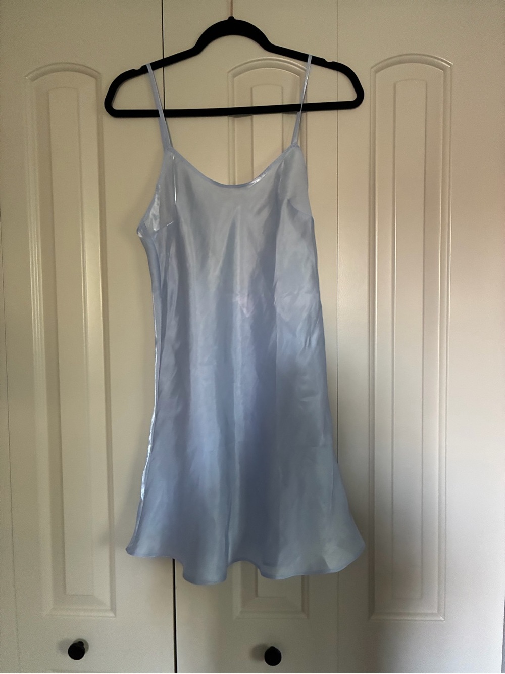 Victoria's Secret Pale Blue Satin Chemise